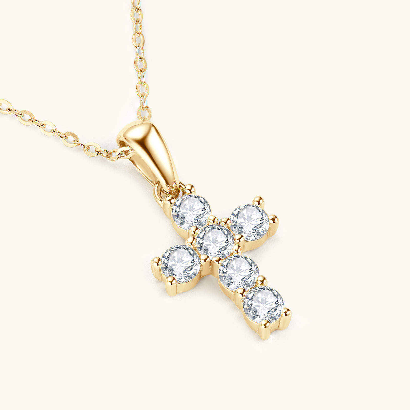 Abestecom 14K Gold Plated Four - Cross Pendant Necklace Gold recension och pris