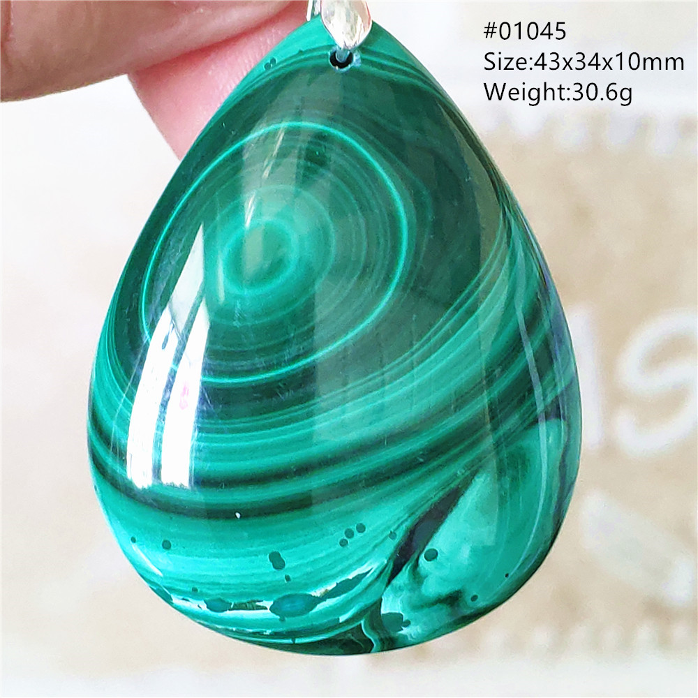 Natural Green Malachite Chryso - 925 Sterling Silver Chain Necklace Men recension och pris