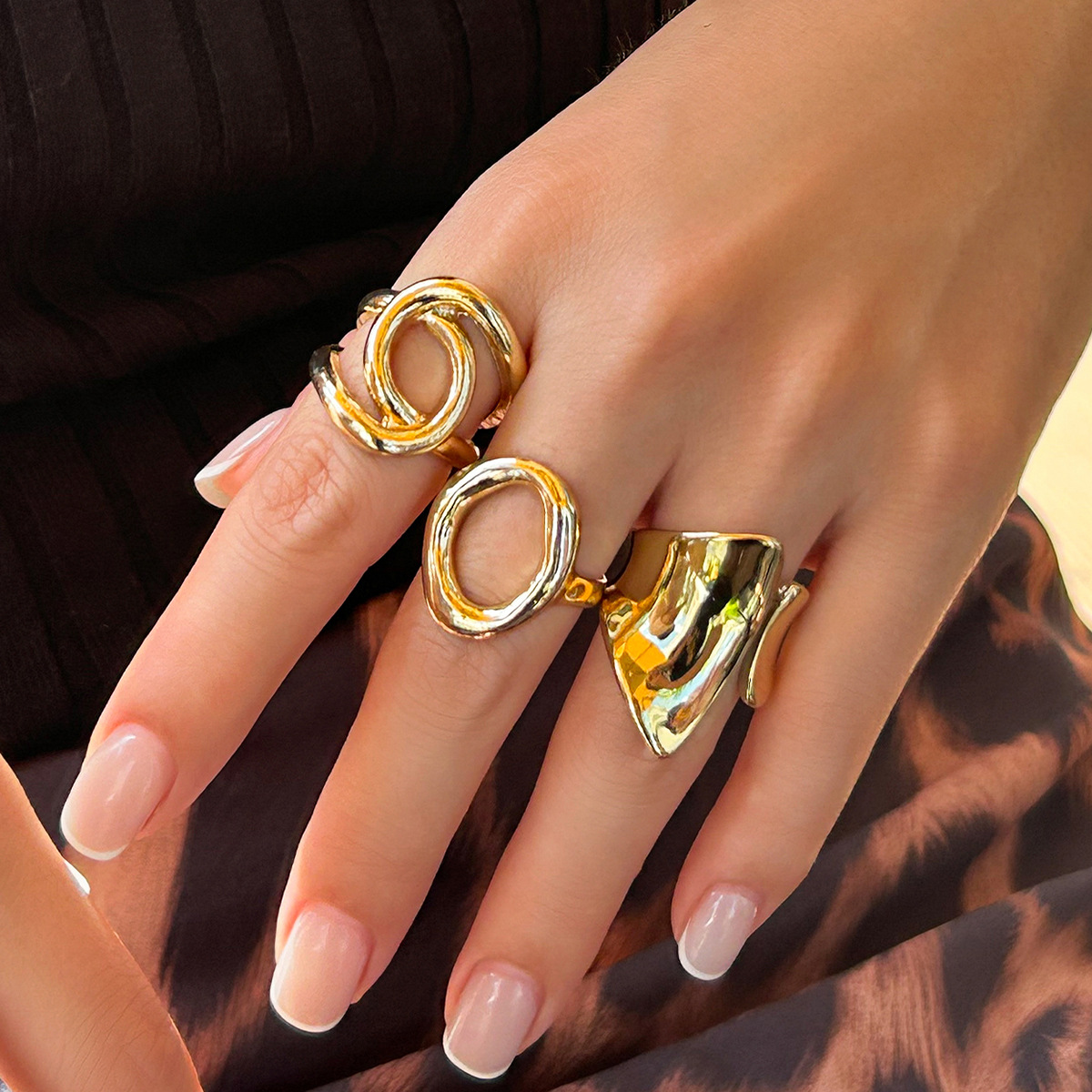 DIEZI 3pcs/set New Punk Fashio - Vintage Punk Knuckle Rings Set recension och pris
