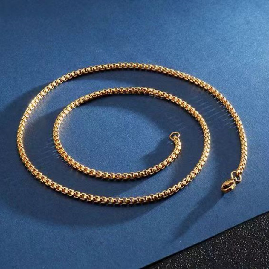 20-60cm 18K Gold 925 Sterling  - 925 Sterling Silver Chain Necklace Men recension och pris