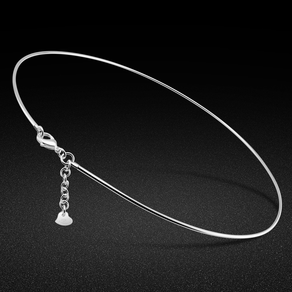 Kpop 925 Sterling Silver Choke - 925 Sterling Silver Chain Necklace Men recension och pris