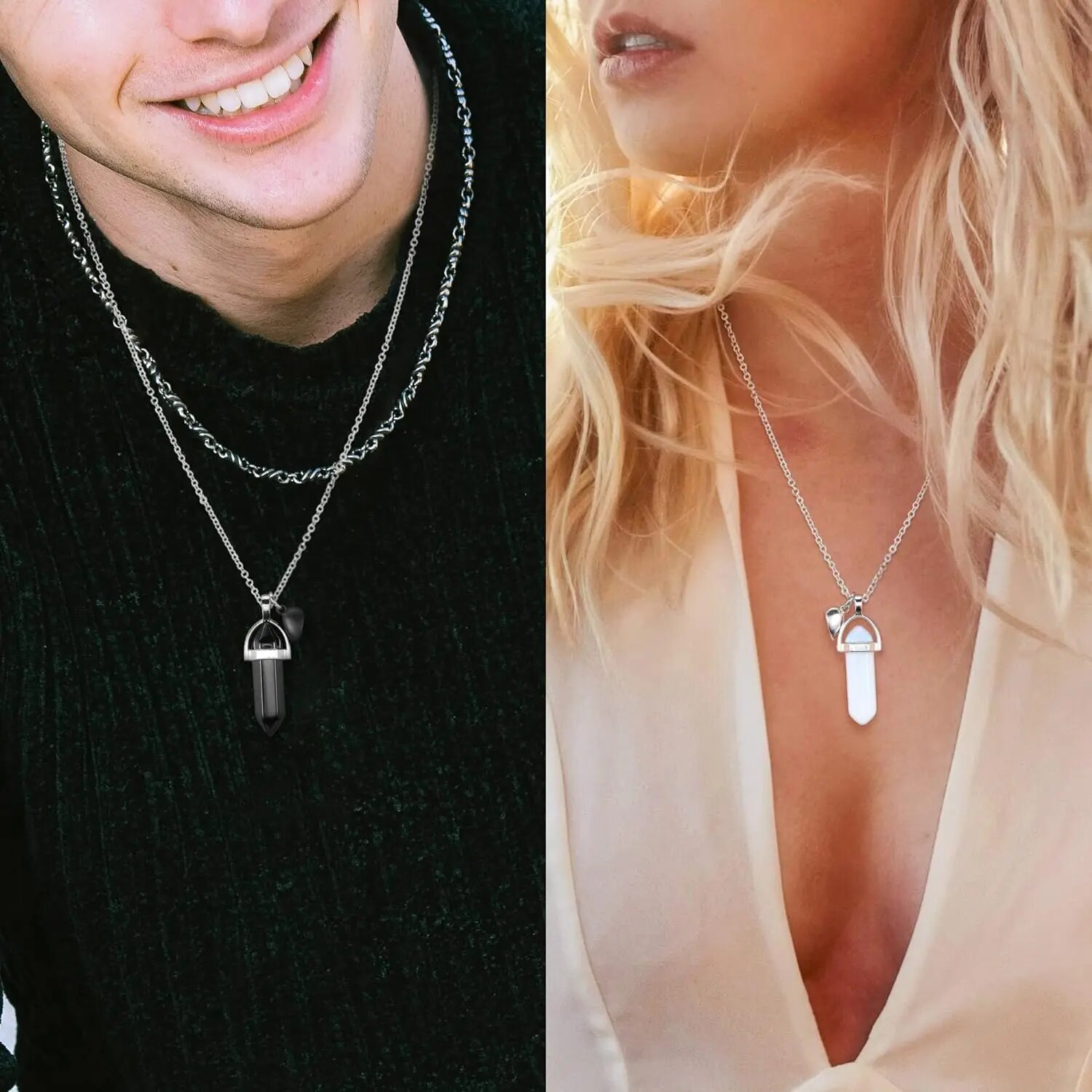 Crystal Friendship Matching Co - Magnetic Couple Matching Necklaces recension och pris