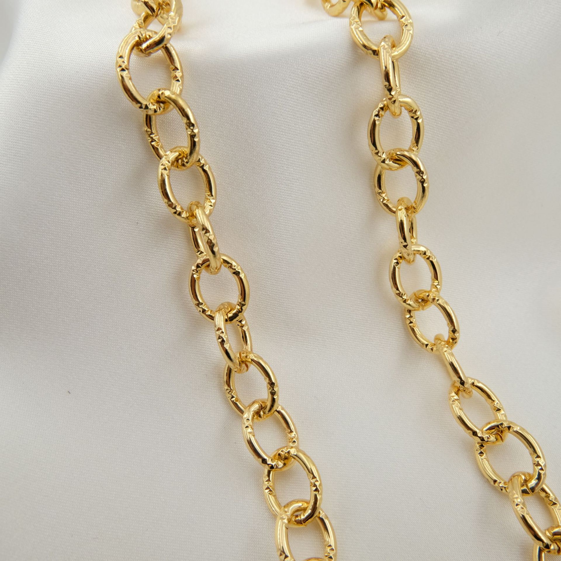 WT-BC199 18K Gold Plated Coppe - Cuban Link Chain 12Mm recension och pris