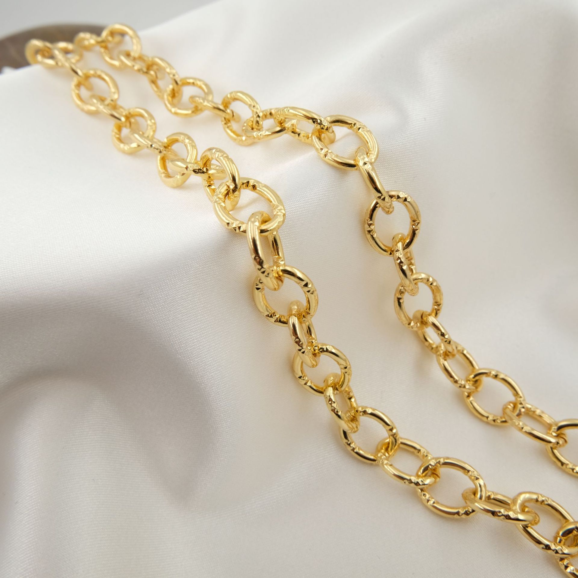 WT-BC199 18K Gold Plated Coppe - Cuban Link Chain 12Mm recension och pris