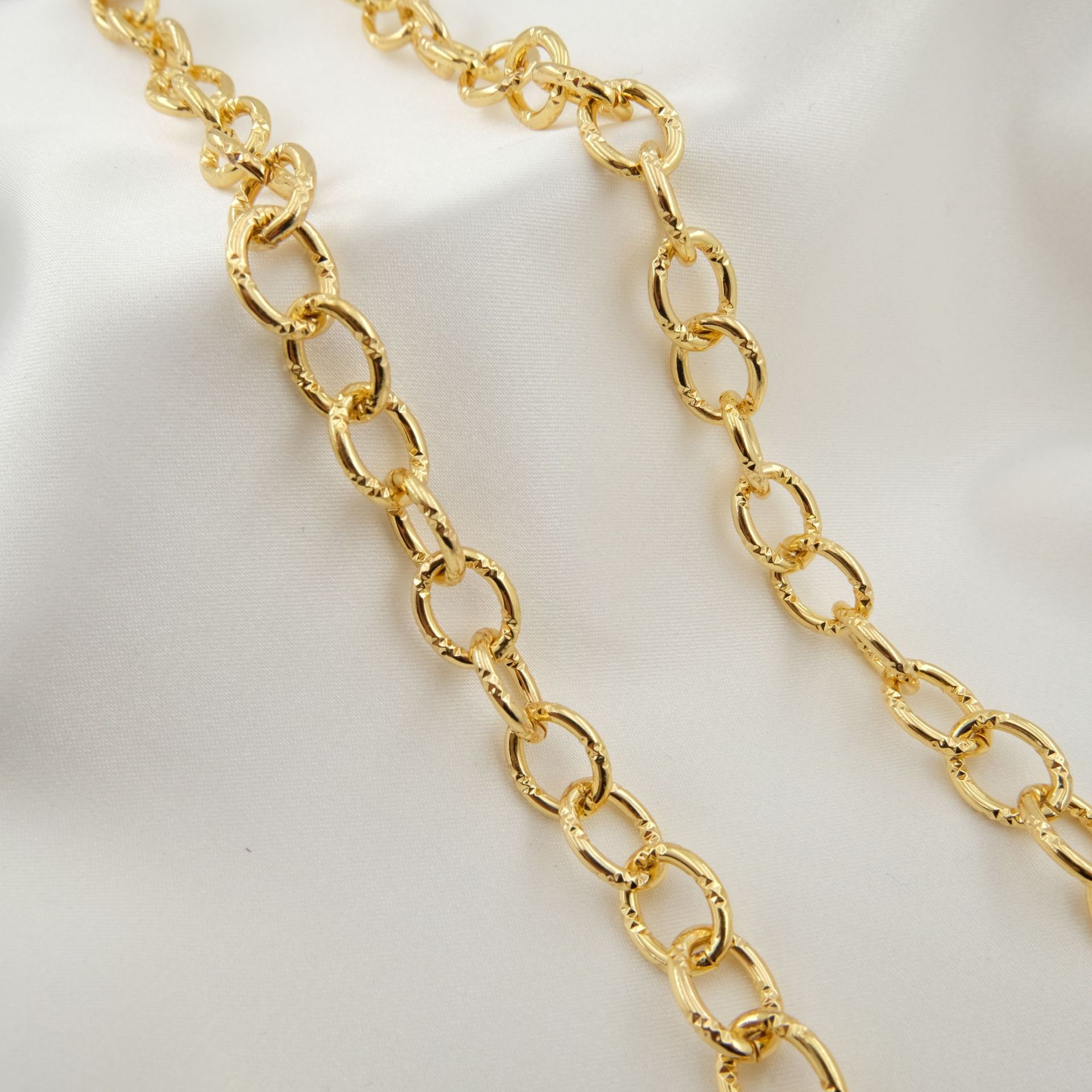 WT-BC199 18K Gold Plated Coppe - Cuban Link Chain 12Mm recension och pris