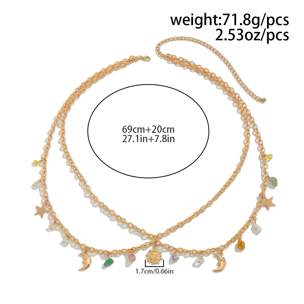 Boho Star Moon Sun Pendant Wai - Body Jewelry recension och pris