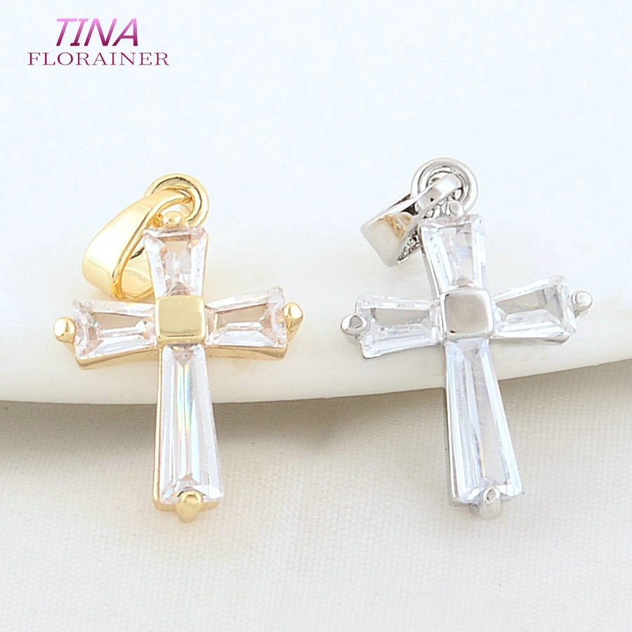 6PCS 12*18MM 14K Gold Color Br - Cross Pendant Necklace Gold recension och pris