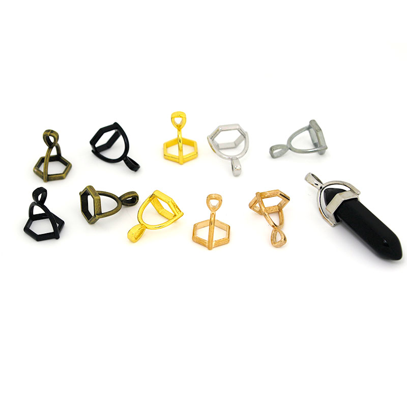 20Pcs Hexagonal Gemstone Cap N - Crystal Pendant Necklace Natural Stone recension och pris