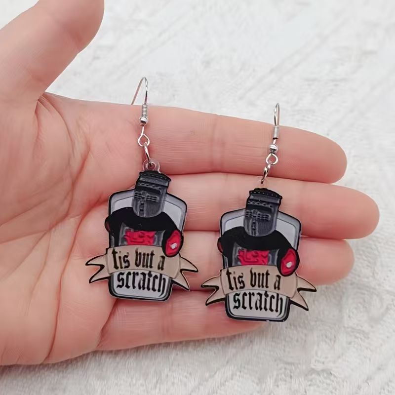 10PCS acrylic black and white  - Earrings recension och pris