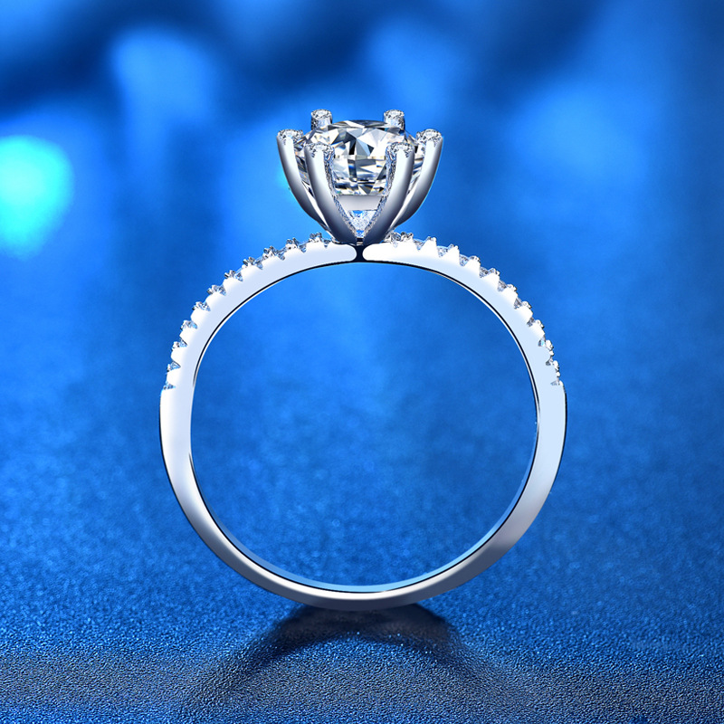 S925 Wedding Engagement Moissa - Moissanite Engagement Ring 1 Carat recension och pris