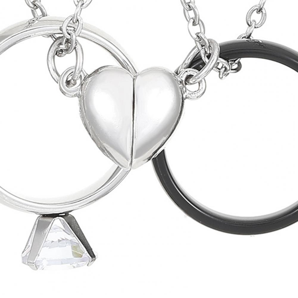 Ring Pendant Necklace Love Mag - Magnetic Couple Matching Necklaces recension och pris