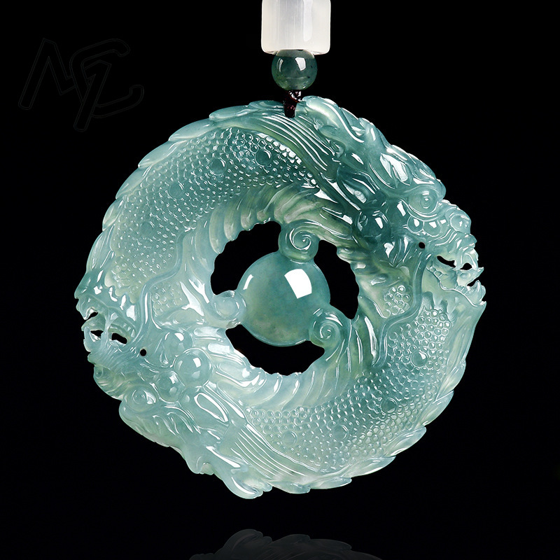 Natural Real Emerald Blue Wate - Necklaces recension och pris