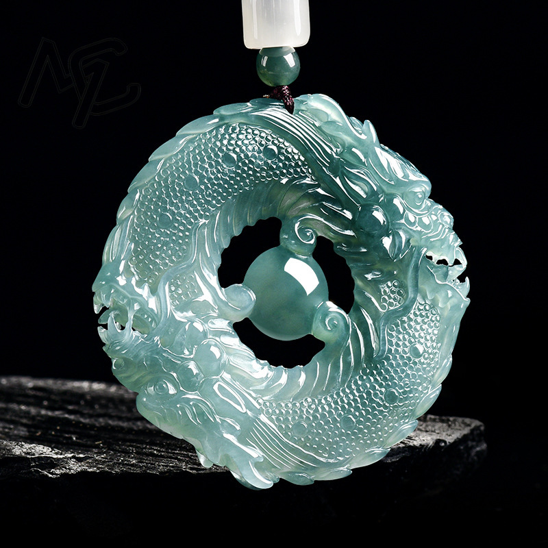 Natural Real Emerald Blue Wate - Necklaces recension och pris