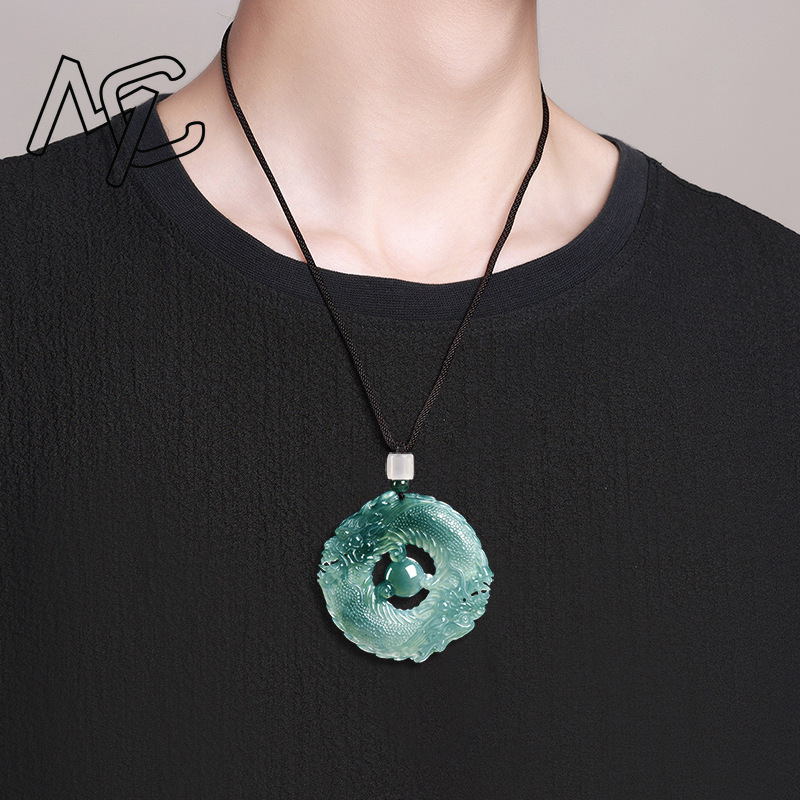 Natural Real Emerald Blue Wate - Necklaces recension och pris