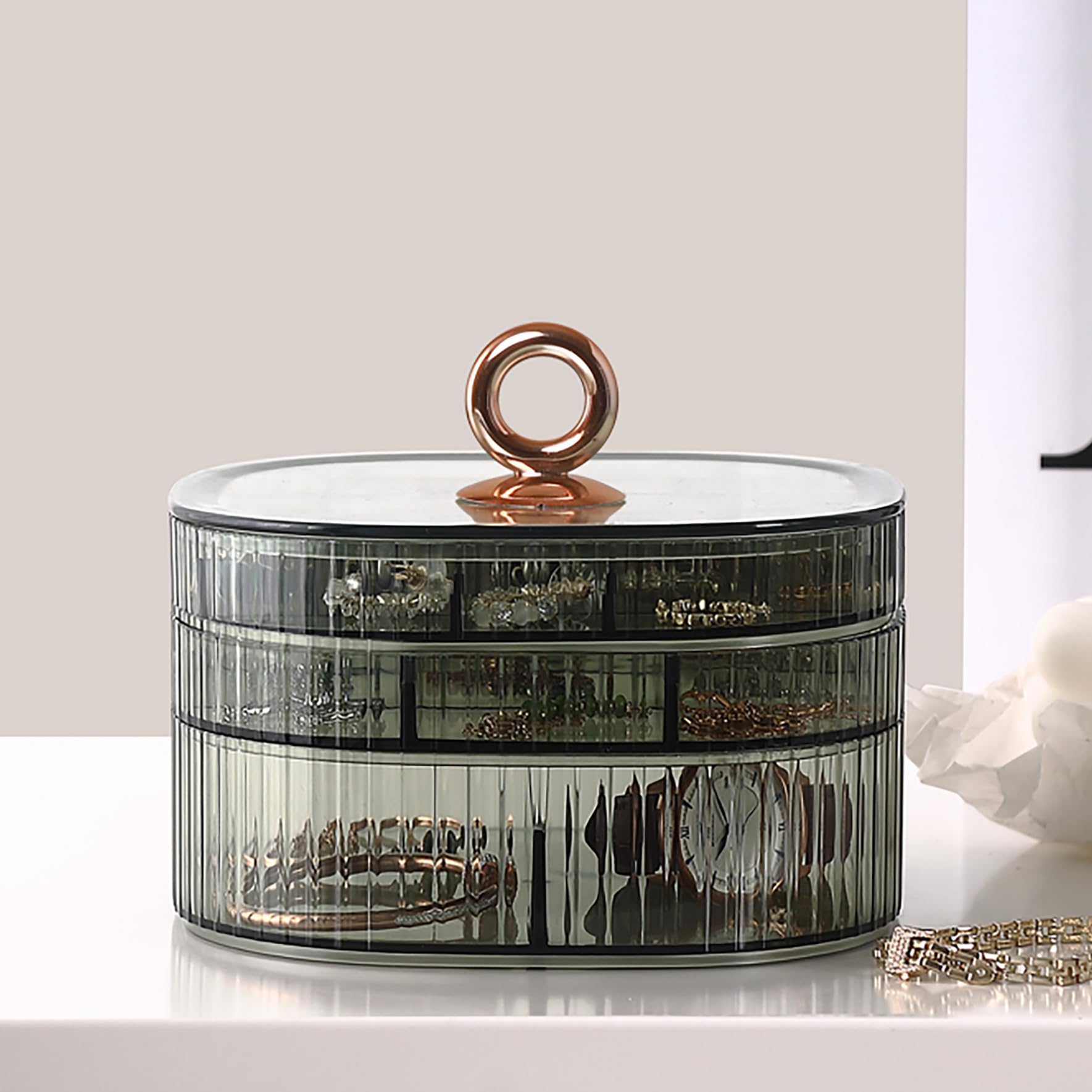 Transparent Jewelry Box 3-Laye - Earrings recension och pris
