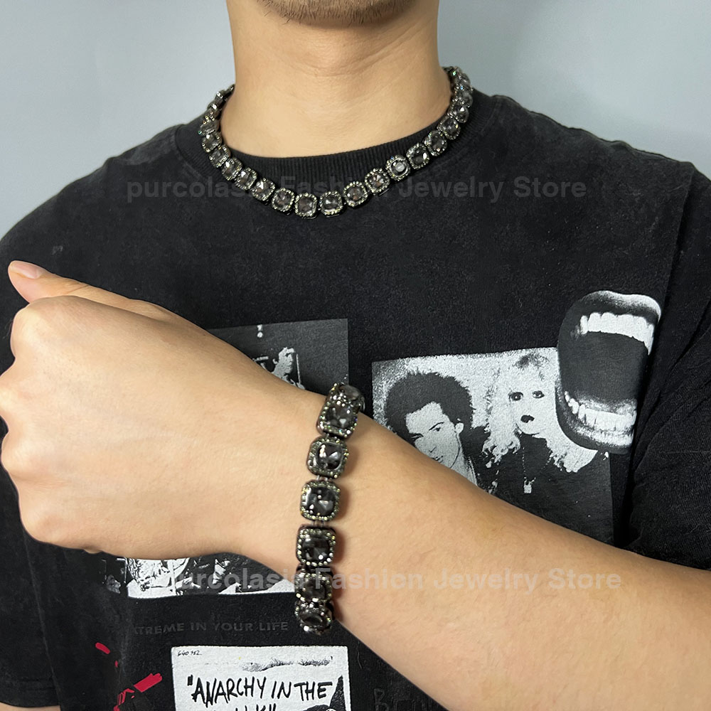 Brilliant Multi Colors Iced Ou - Cuban Link Chain 12Mm recension och pris