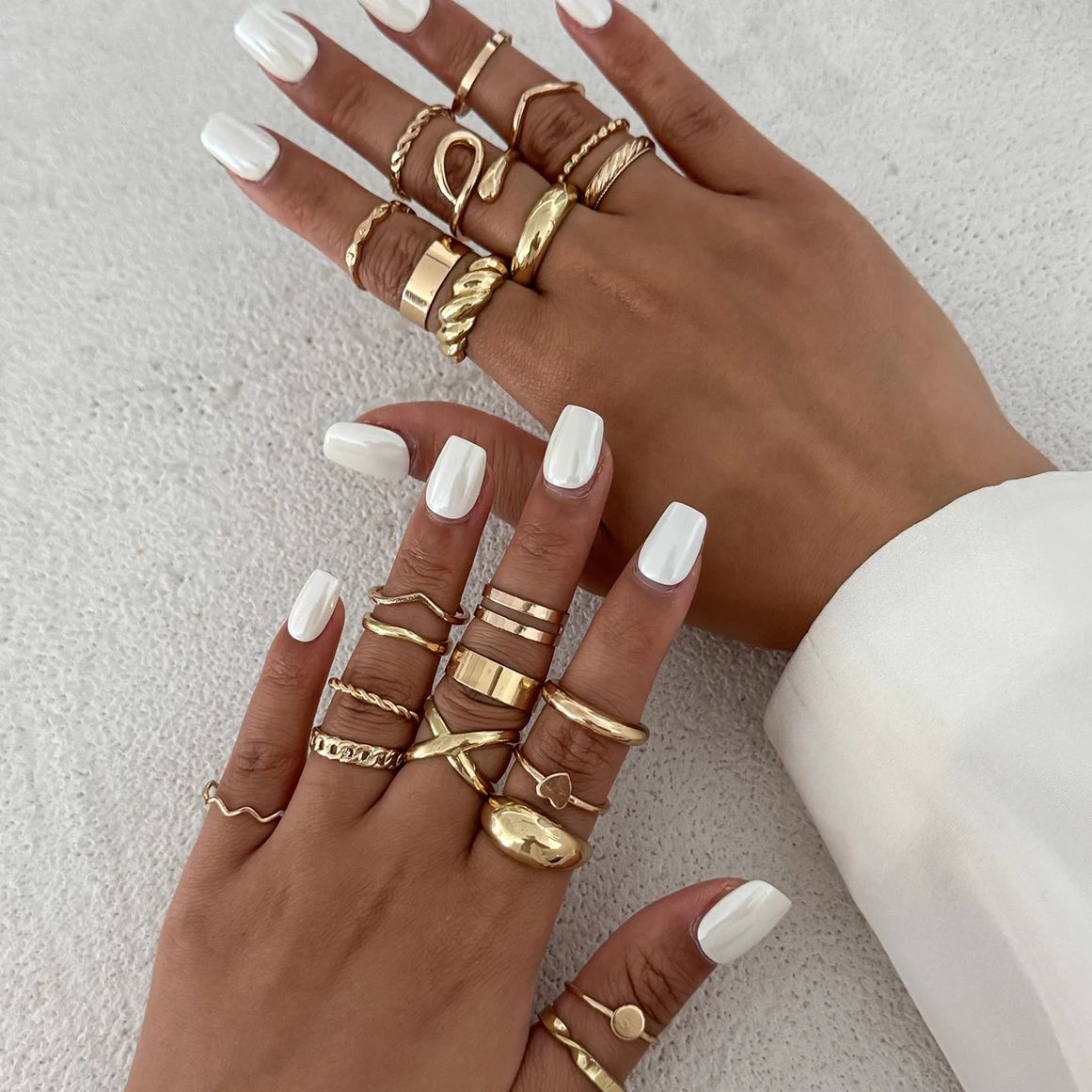 KunJoe 24Pcs/Set Trendy Irregu - Vintage Punk Knuckle Rings Set recension och pris