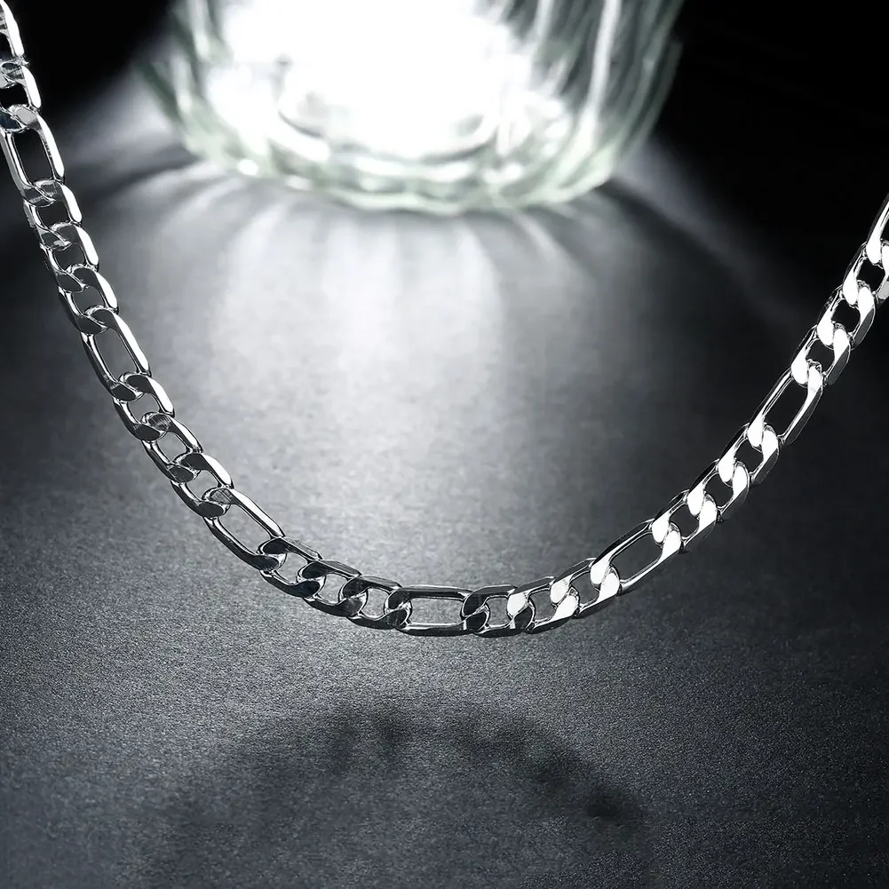 925 Sterling silver 18K gold N - 925 Sterling Silver Chain Necklace Men recension och pris