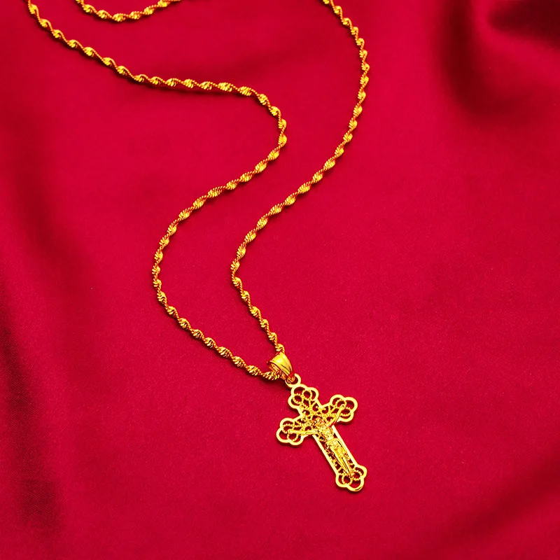 Briex Jewelry Ins Vintage Gold - Cross Pendant Necklace Gold recension och pris