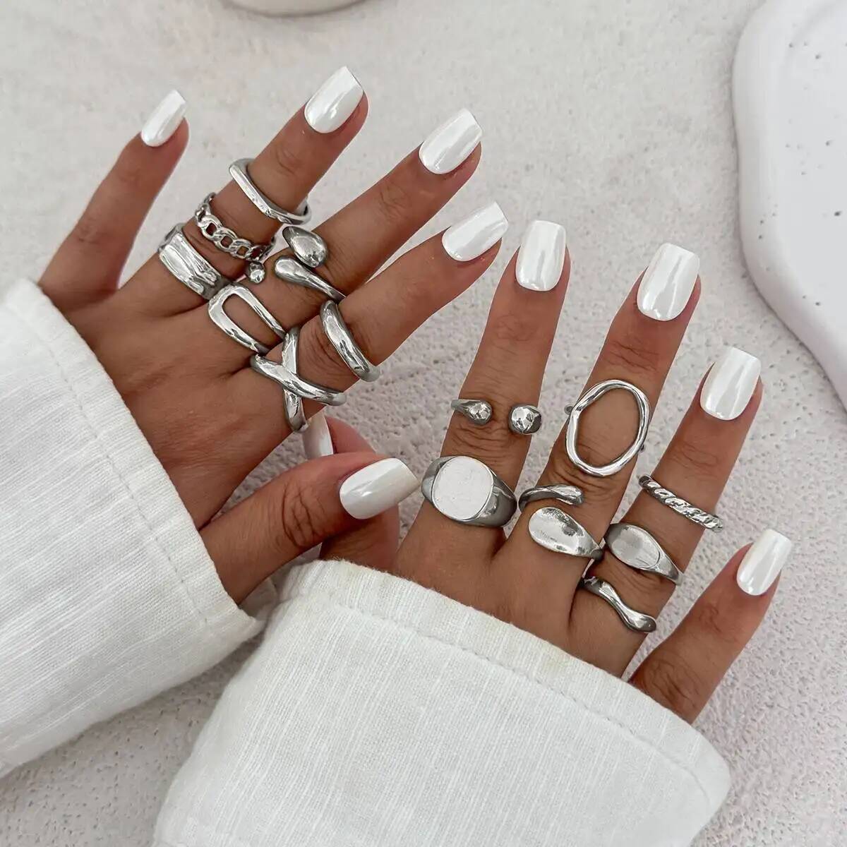 IngeSight.Z 14Pcs/Set Hip Hop  - Vintage Punk Knuckle Rings Set recension och pris