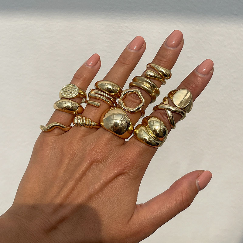 Fashion Vintage Metal Rings Fo - Vintage Punk Knuckle Rings Set recension och pris
