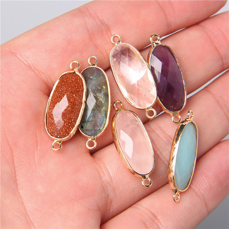 2pcs 10X26mm Natural Double Lo - Crystal Pendant Necklace Natural Stone recension och pris