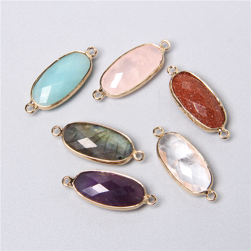 2pcs 10X26mm Natural Double Lo - Crystal Pendant Necklace Natural Stone recension och pris