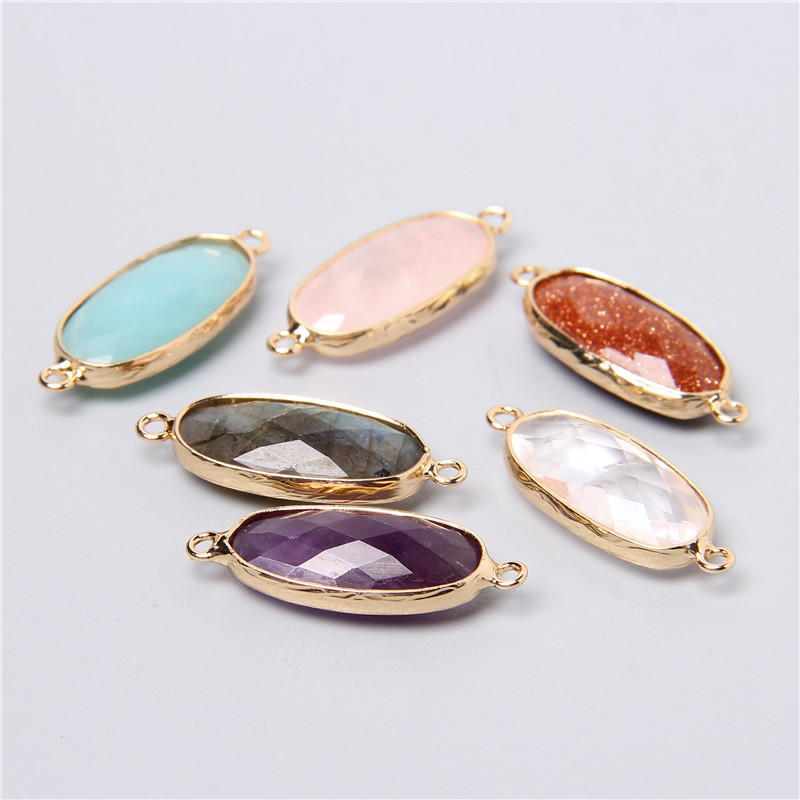 2pcs 10X26mm Natural Double Lo - Crystal Pendant Necklace Natural Stone recension och pris