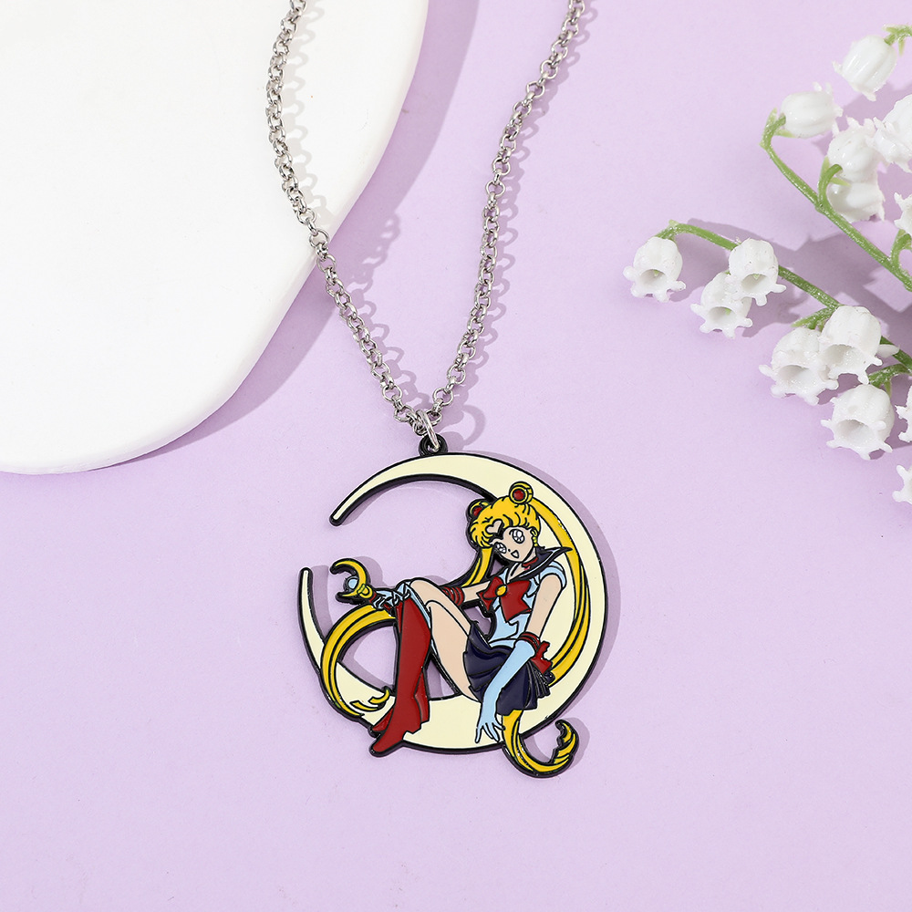 Sweet Anime Metal Enamel Neckl - Anime Pendant Necklace recension och pris