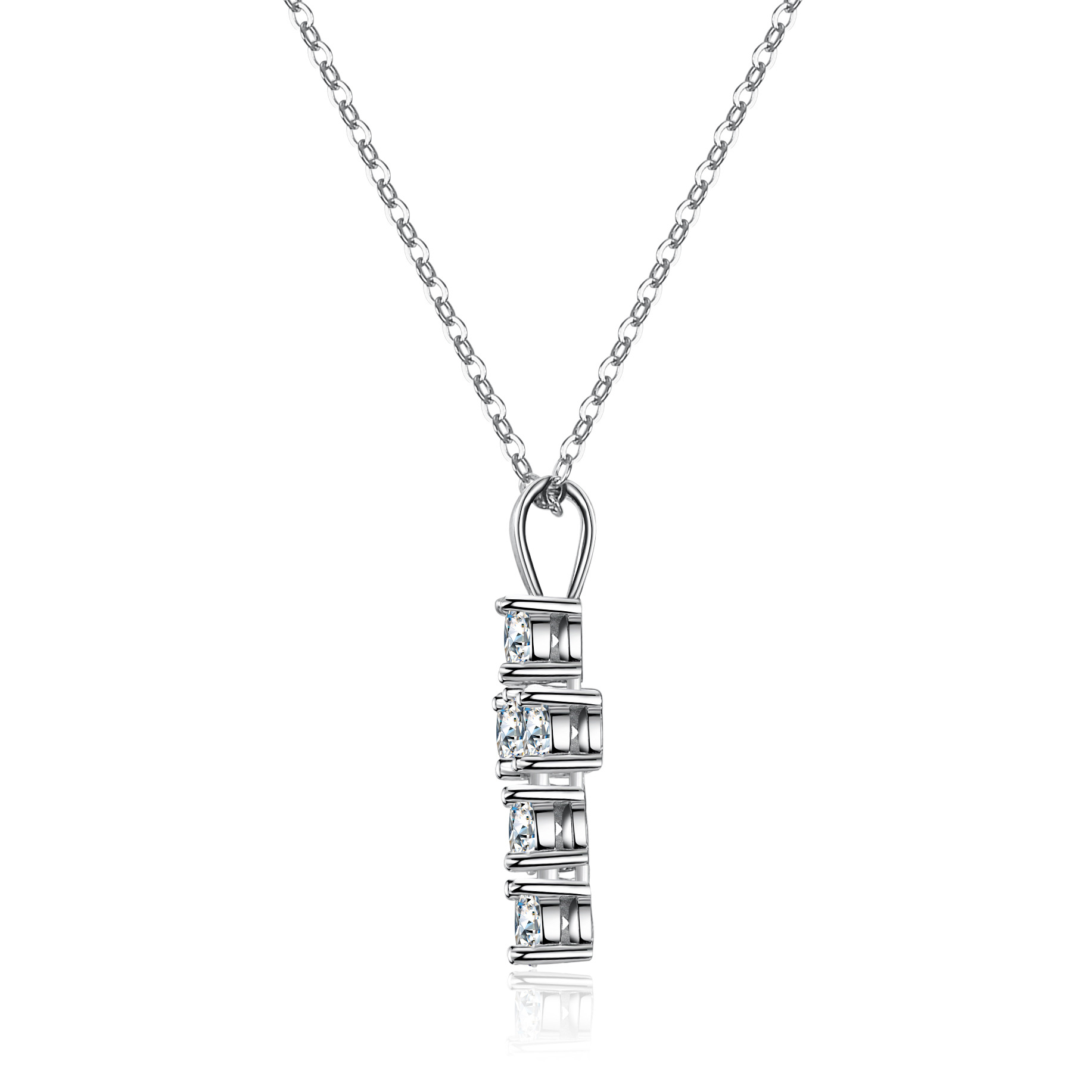 Lumira Platinum PT950 3-Carat  - Cross Pendant Necklace Gold recension och pris
