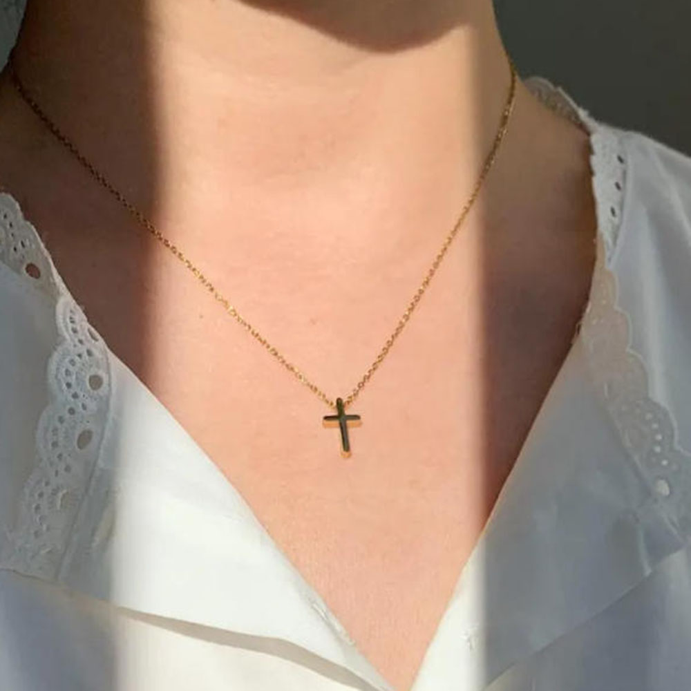 Exquisite gold cross necklace, - Cross Pendant Necklace Gold recension och pris