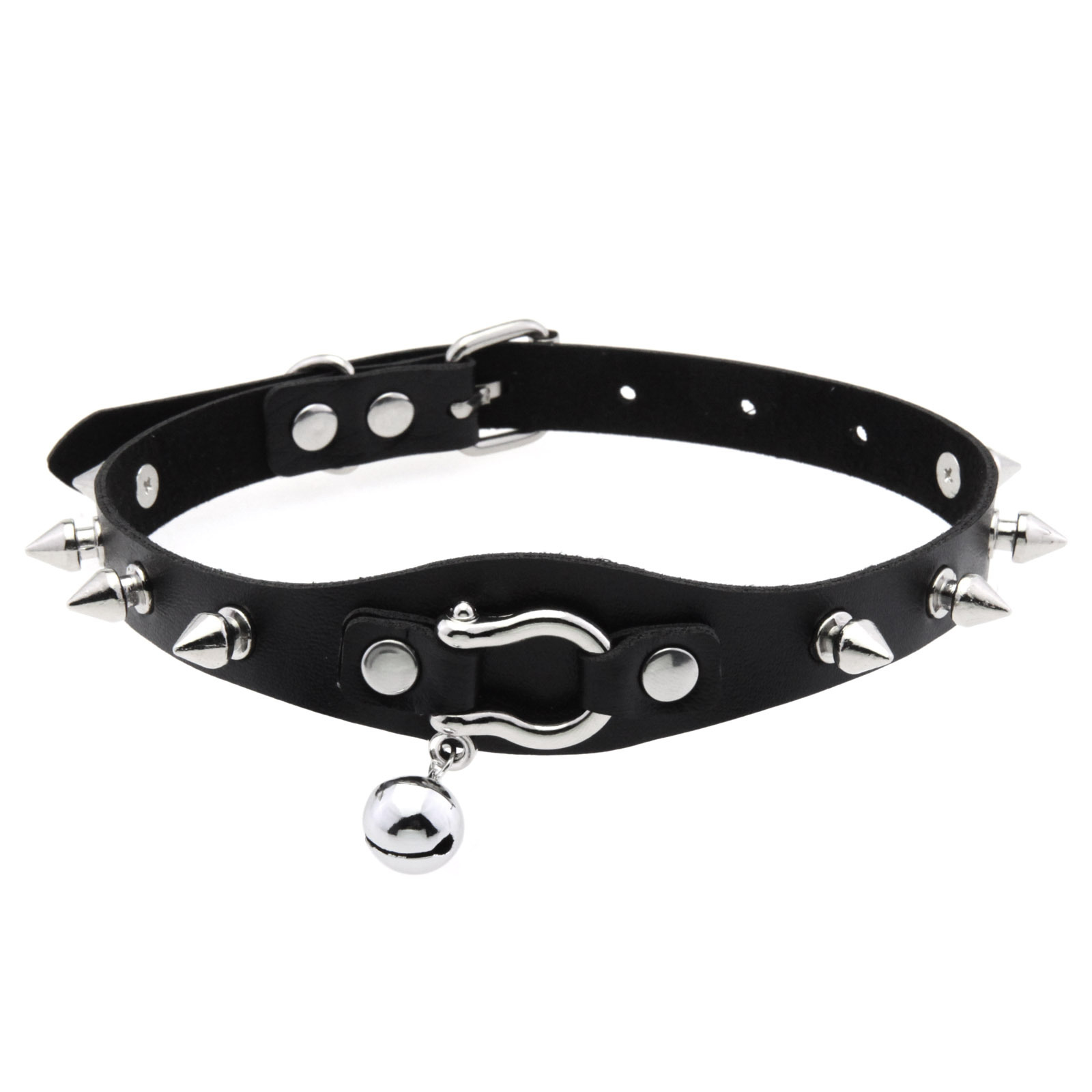 Black Spike Choker Necklace Ri - Goth Punk Spike Choker recension och pris