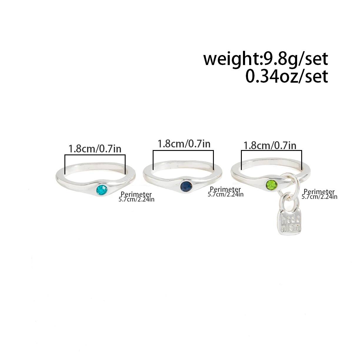 Ingemark 3Pcs/Set Vintage Inla - Vintage Punk Knuckle Rings Set recension och pris