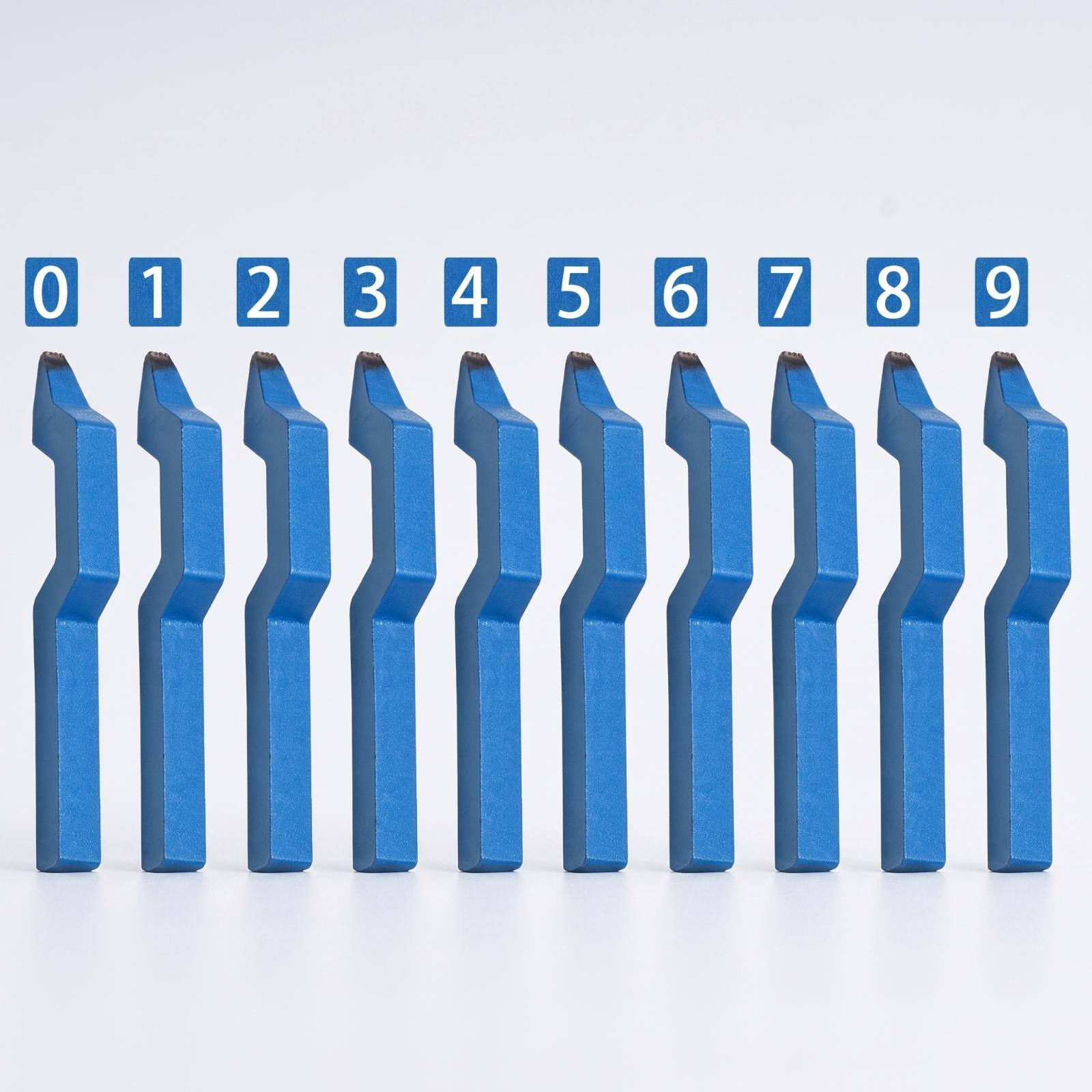 Curved Number Stamp Set Jewelr - Body Jewelry recension och pris