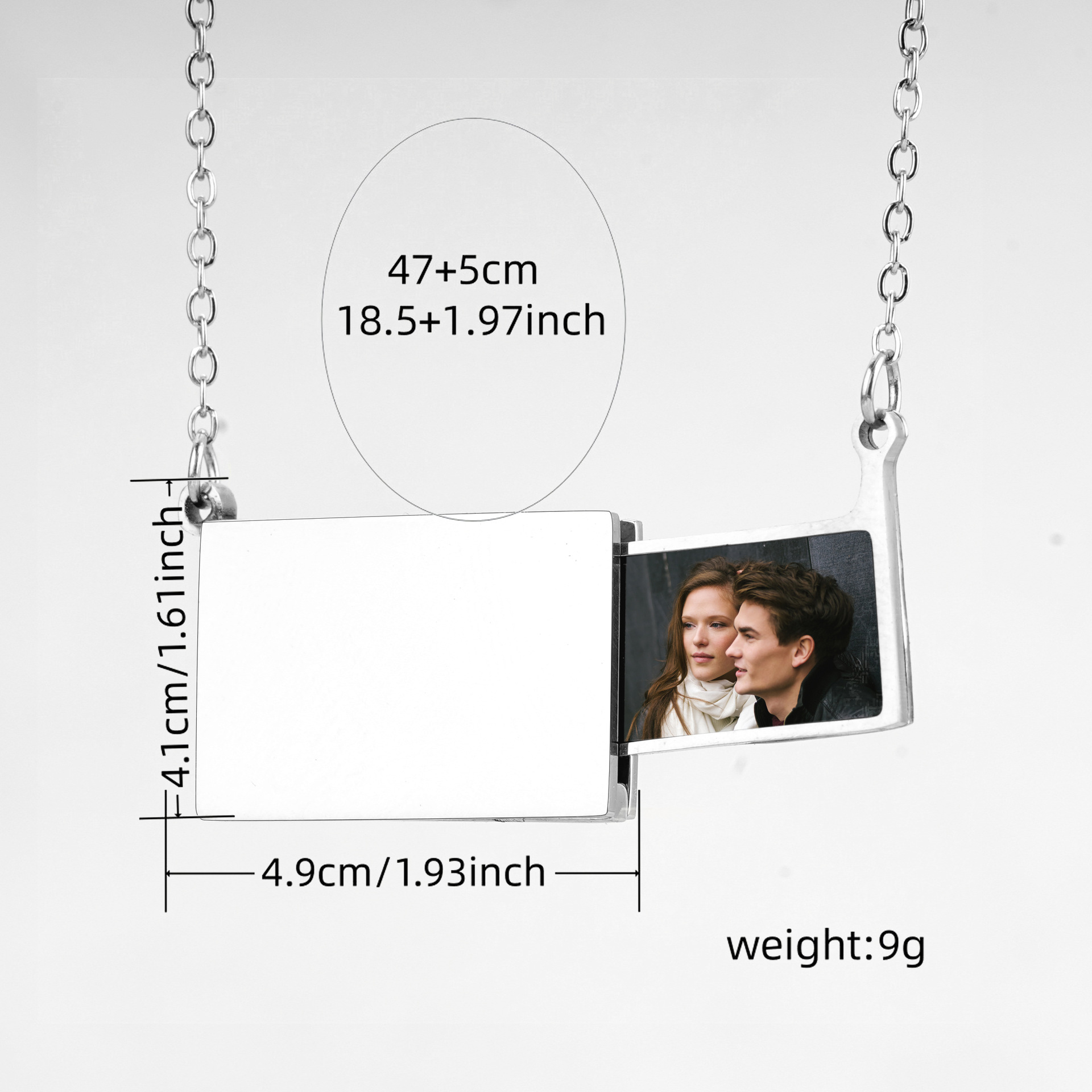 Personalized Stainless Steel P - Heart Locket Necklace Photo recension och pris