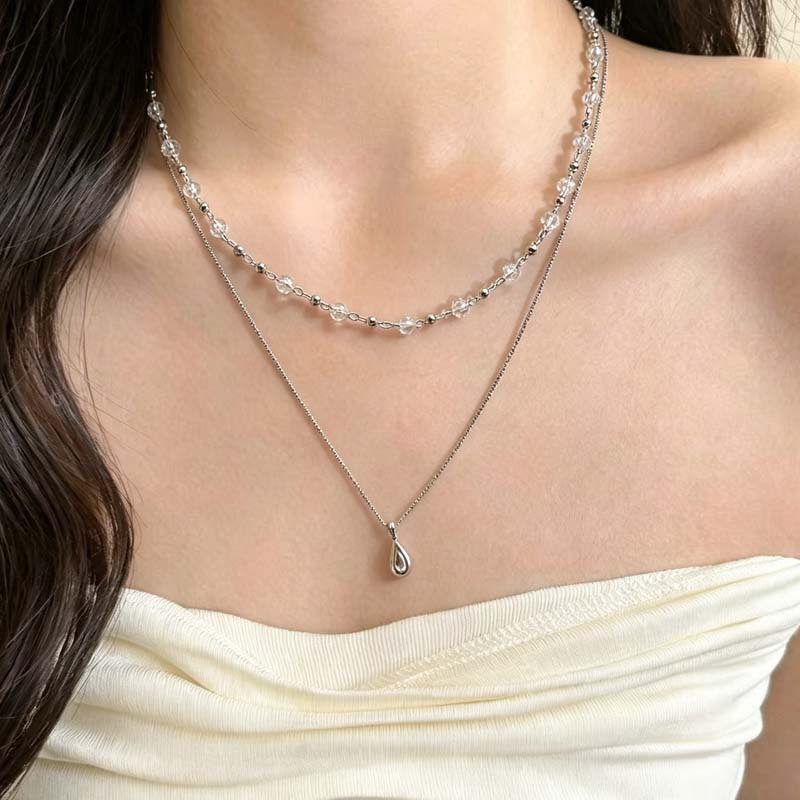 New Fashion Water Droplet Pend - Layered Pendant Necklace Aesthetic recension och pris