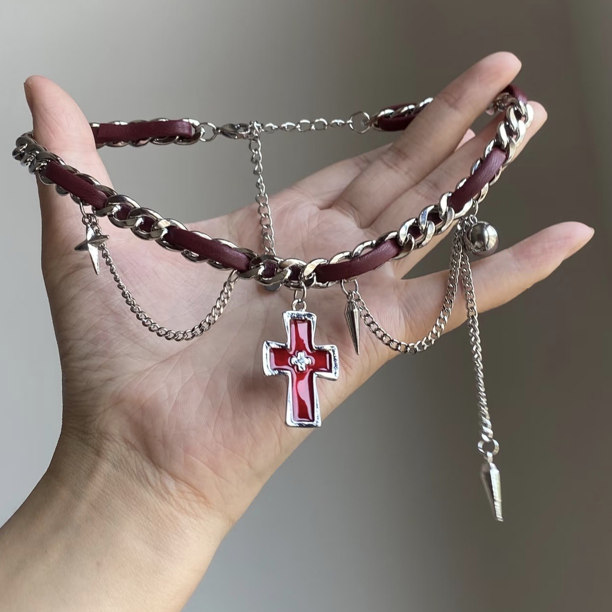 Y2k Grunge Aesthetic Multi Lay - Layered Pendant Necklace Aesthetic recension och pris