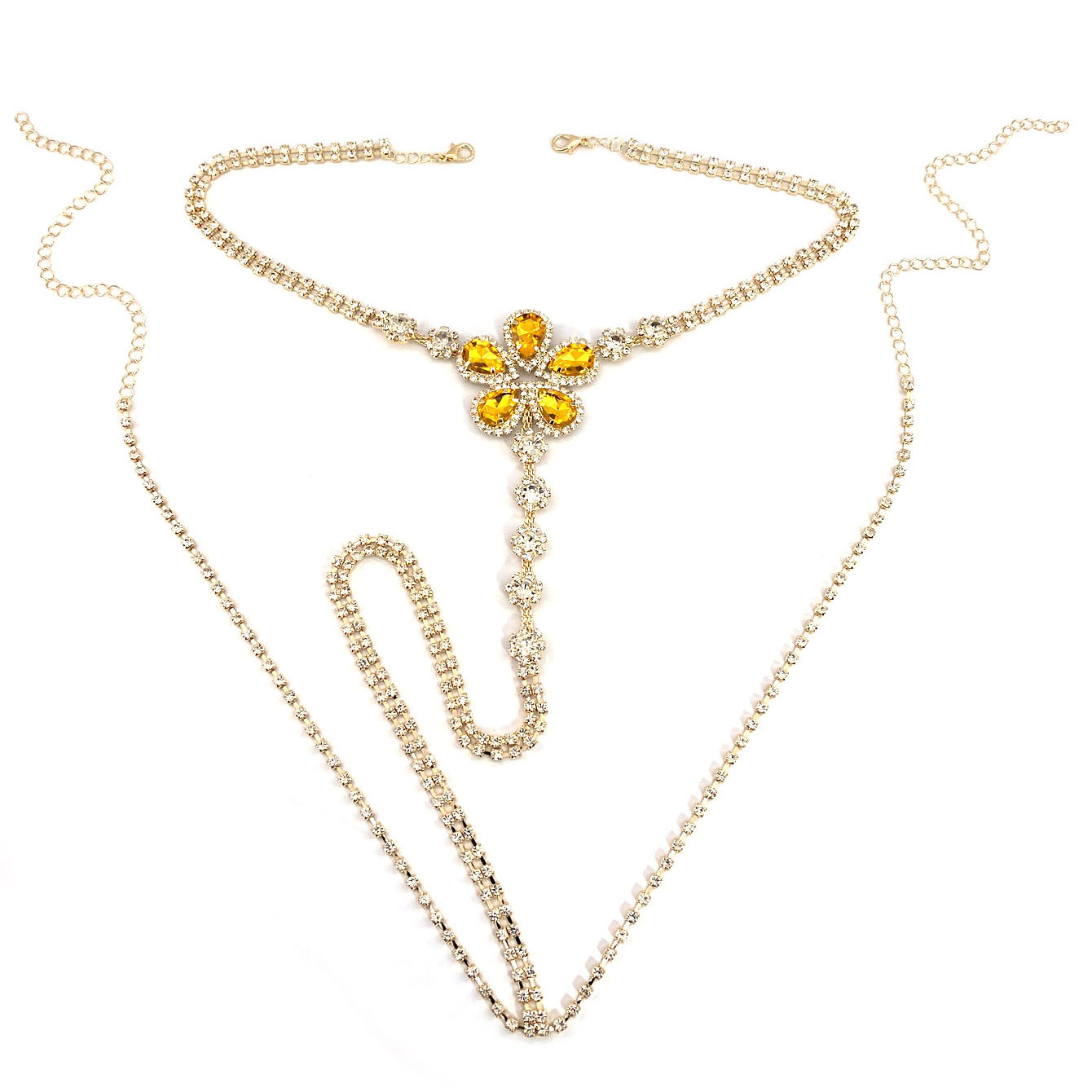 1pc Flower Shaped Sexy Rhinest - Body Jewelry recension och pris