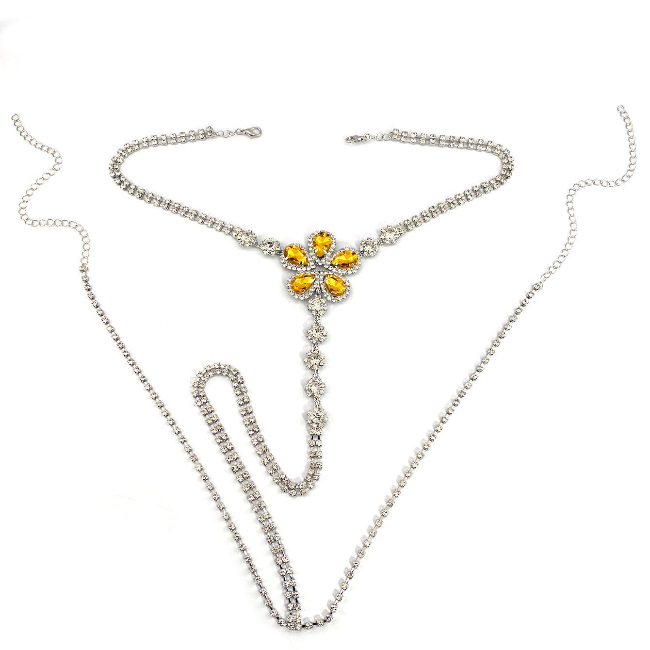 1pc Flower Shaped Sexy Rhinest - Body Jewelry recension och pris