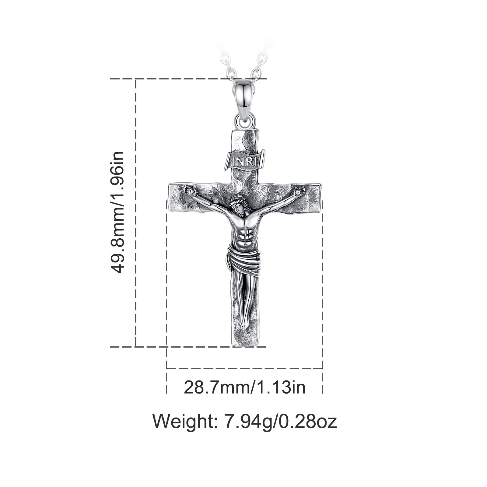 Eudora Crucifix Cross Necklace - Cross Pendant Necklace Gold recension och pris