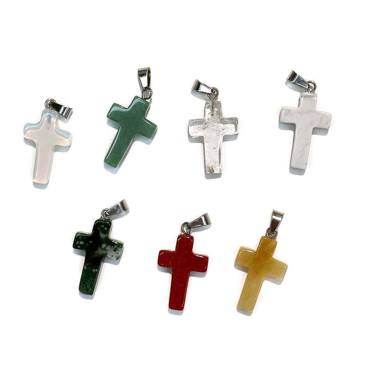 1PC 13x23mm Exquisite Cross Fa - Crystal Pendant Necklace Natural Stone recension och pris