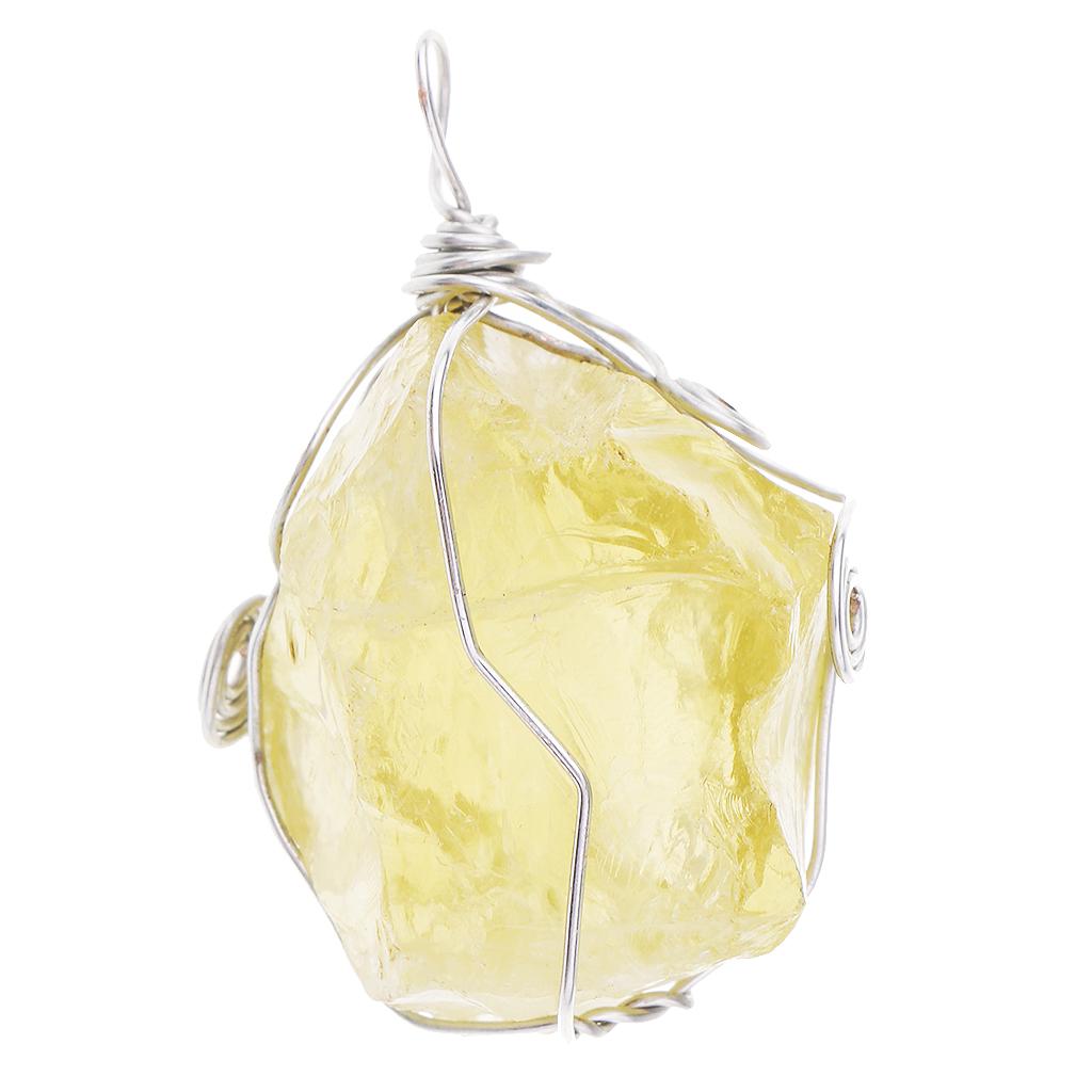 Citrine Pendant Natural Yellow - Crystal Pendant Necklace Natural Stone recension och pris