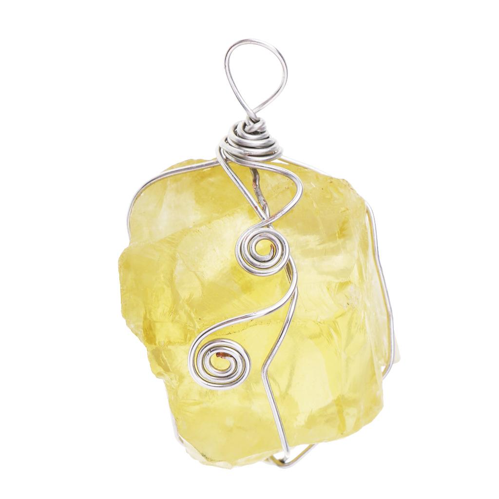 Citrine Pendant Natural Yellow - Crystal Pendant Necklace Natural Stone recension och pris