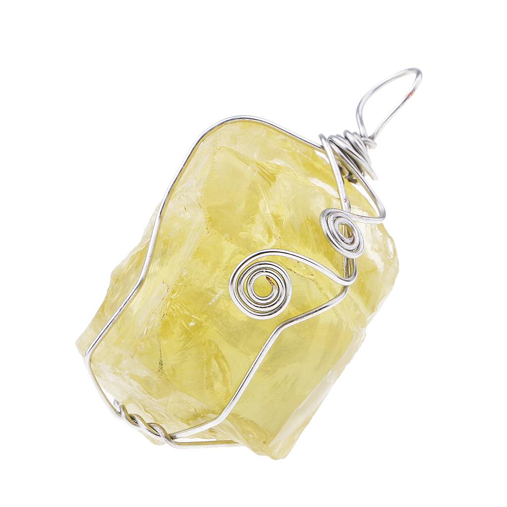 Citrine Pendant Natural Yellow - Crystal Pendant Necklace Natural Stone recension och pris