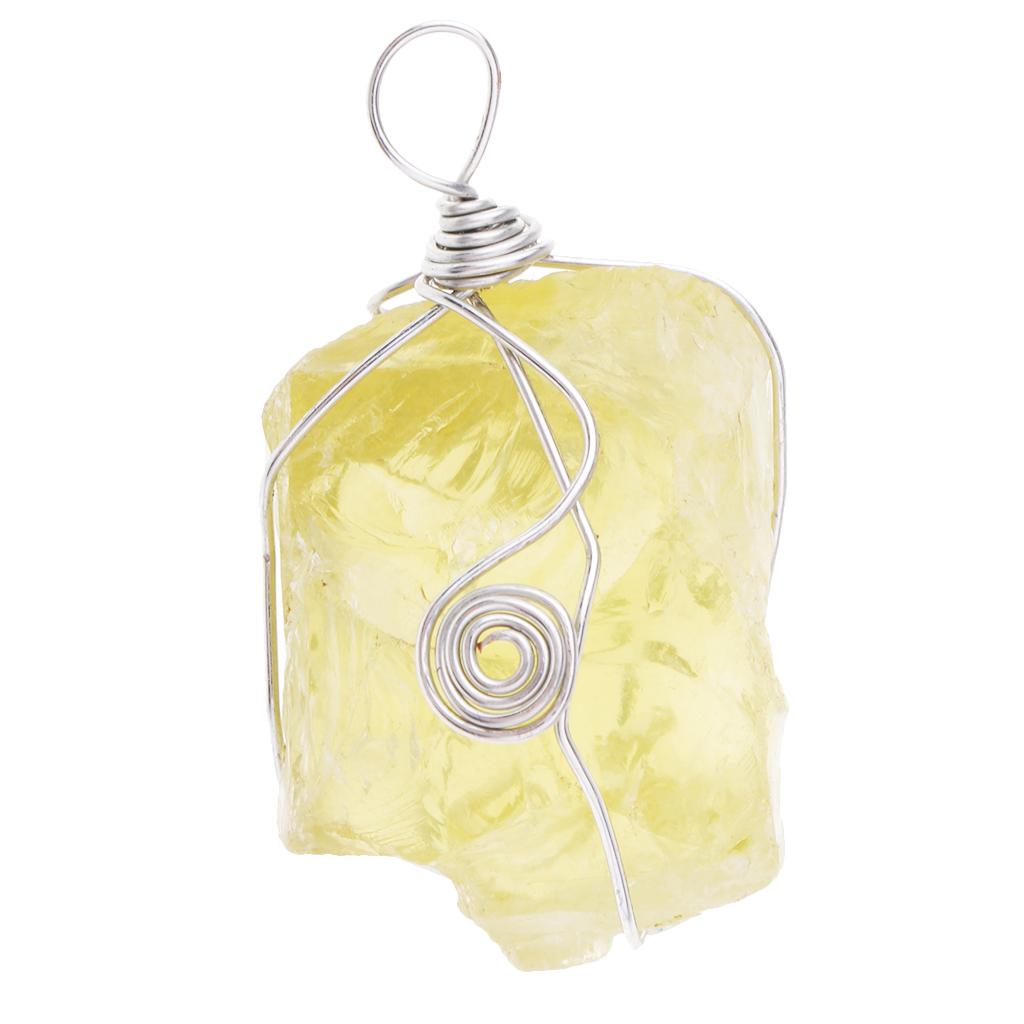 Citrine Pendant Natural Yellow - Crystal Pendant Necklace Natural Stone recension och pris
