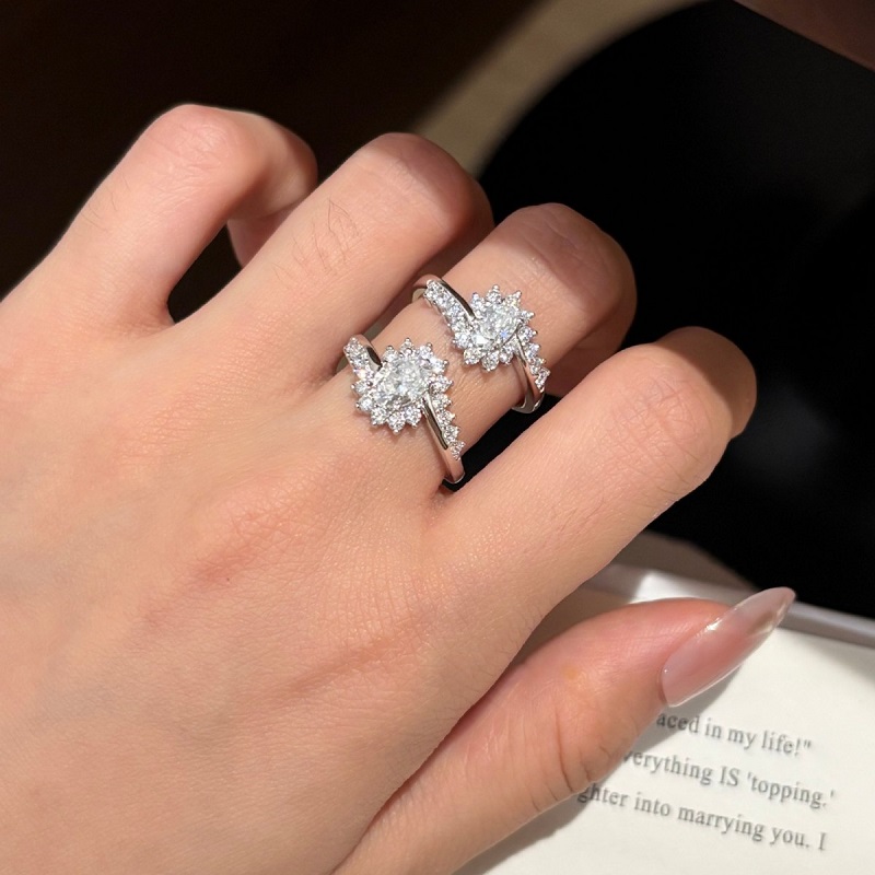 Apaison Luxury 0.5ct&1 Carat M - Moissanite Engagement Ring 1 Carat recension och pris