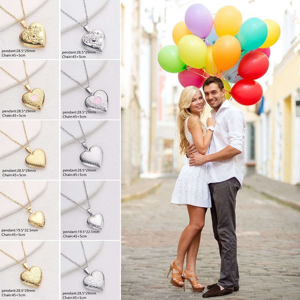 DIY Necklace Photo Picture Loc - Heart Locket Necklace Photo recension och pris