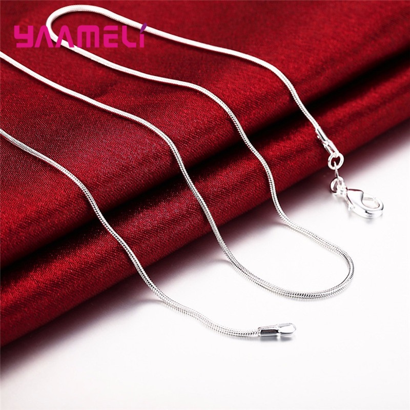 Big Promotion 100% Authentic 9 - 925 Sterling Silver Chain Necklace Men recension och pris