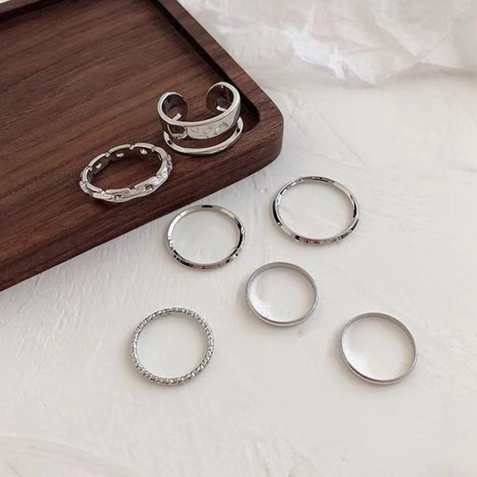Ladies Hip Hop Ring Set Vintag - Vintage Punk Knuckle Rings Set recension och pris