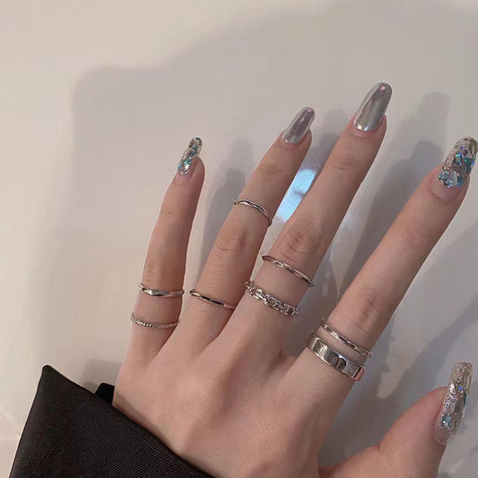 Ladies Hip Hop Ring Set Vintag - Vintage Punk Knuckle Rings Set recension och pris
